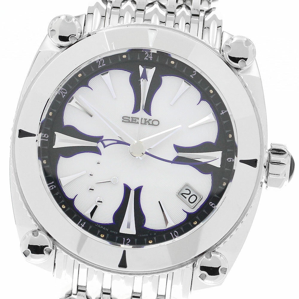 セイコー SEIKO SBLA053/5R66-0AN0 ガランテ GMT パワーリザーブ スプリングドライブ メンズ _888615【中古】