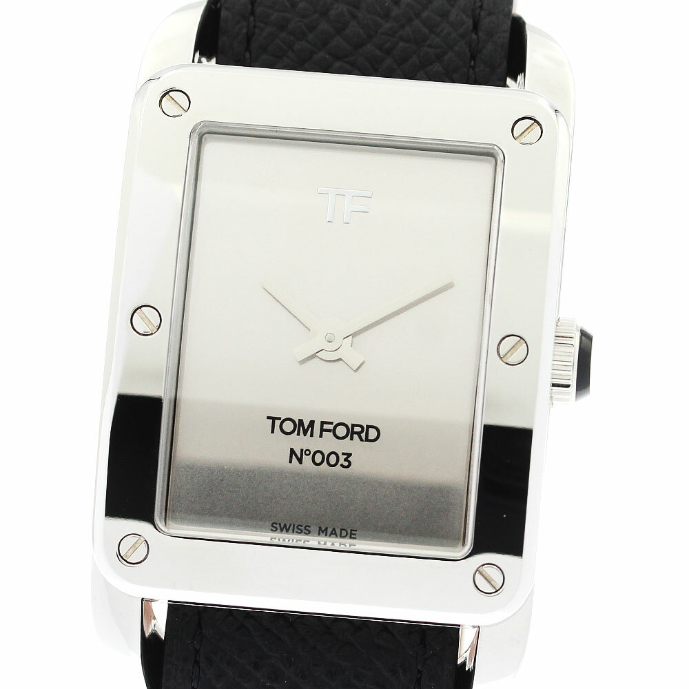 トムフォード TOM FORD TFT003003 N.003 タイムピースシリーズ クォーツ メンズ 極美品 箱・保証書付き_892368【中古】