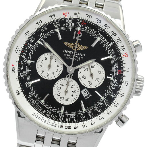 ブライトリング BREITLING A35340 ナビタイマー ヘリテージ デイト クロノグラフ 自動巻き メンズ 良品 _878197【中古】 ブライトリング BREITLING A35340 ナビタイマー ヘリテージ デイト クロノグラフ 自動巻き メンズ 良品 _878197【中古】