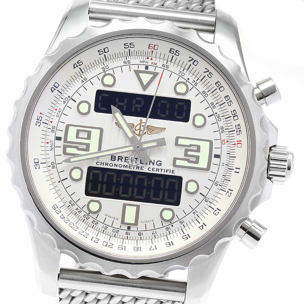 ブライトリング BREITLING A78365 クロノスペース クォーツ メンズ 良品 保証書付き_889711【中古】