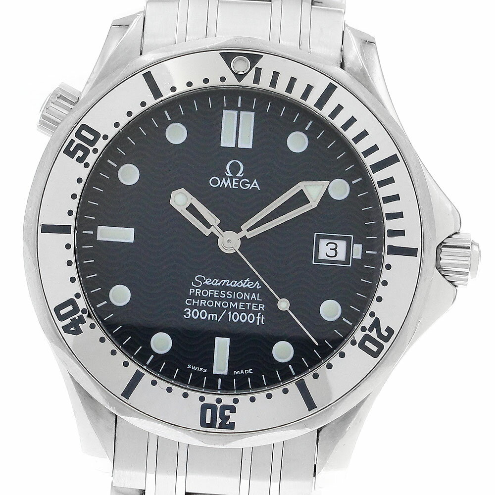 オメガ OMEGA 2532.80 シーマスター300 デイト 自動巻き メンズ 保証書付き_891210【中古】