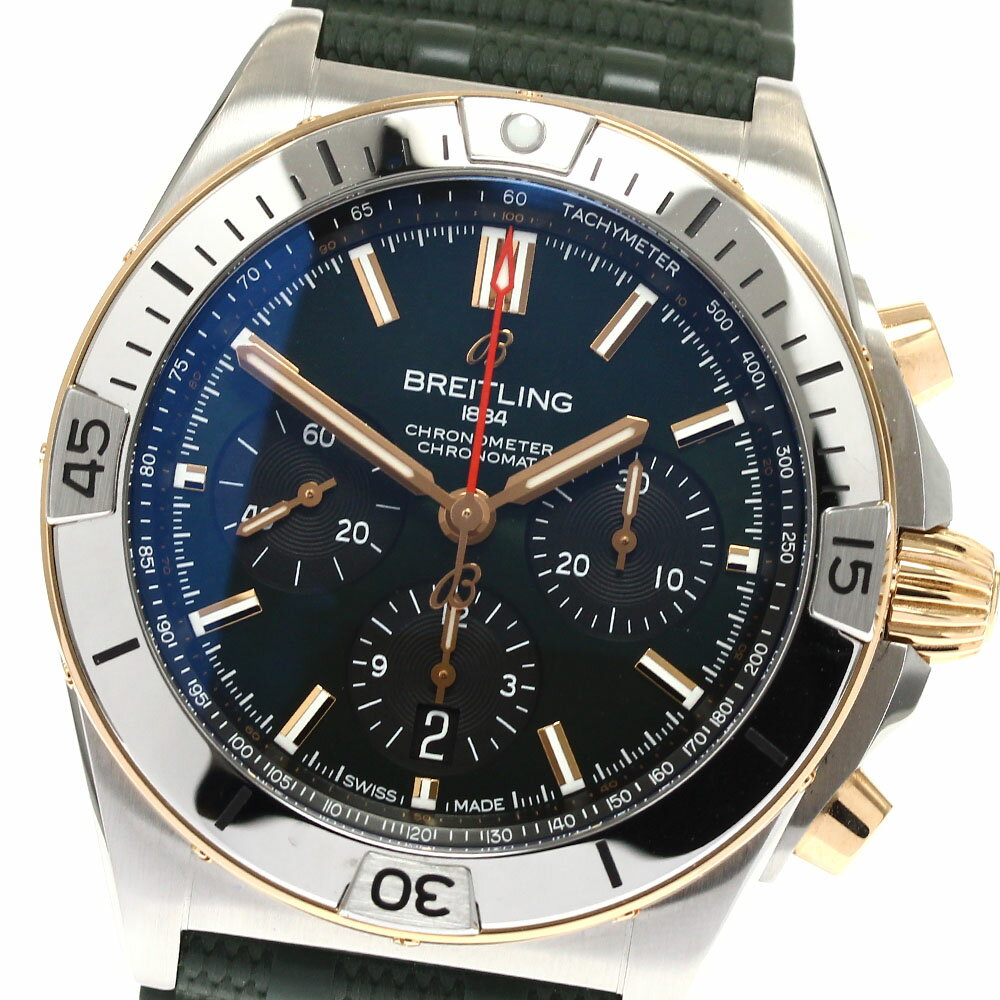 ブライトリング BREITLING UB0134 クロノマット デイト クロノメーター 自動巻き メンズ 美品 内箱・保証書付き_893082【中古】