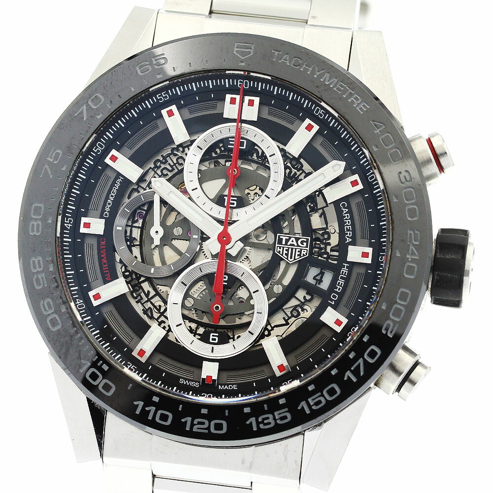 タグホイヤー TAG HEUER CAR2A1W-0 カレラ デイト クロノグラフ 自動巻き メンズ 保証書付き_891346【中古】