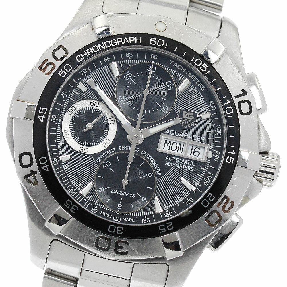 タグホイヤー TAG HEUER CAF5010.BA0815 アクアレーサー デイデイト クロノグラフ 自動巻き メンズ 保証書付き_885435【中古】