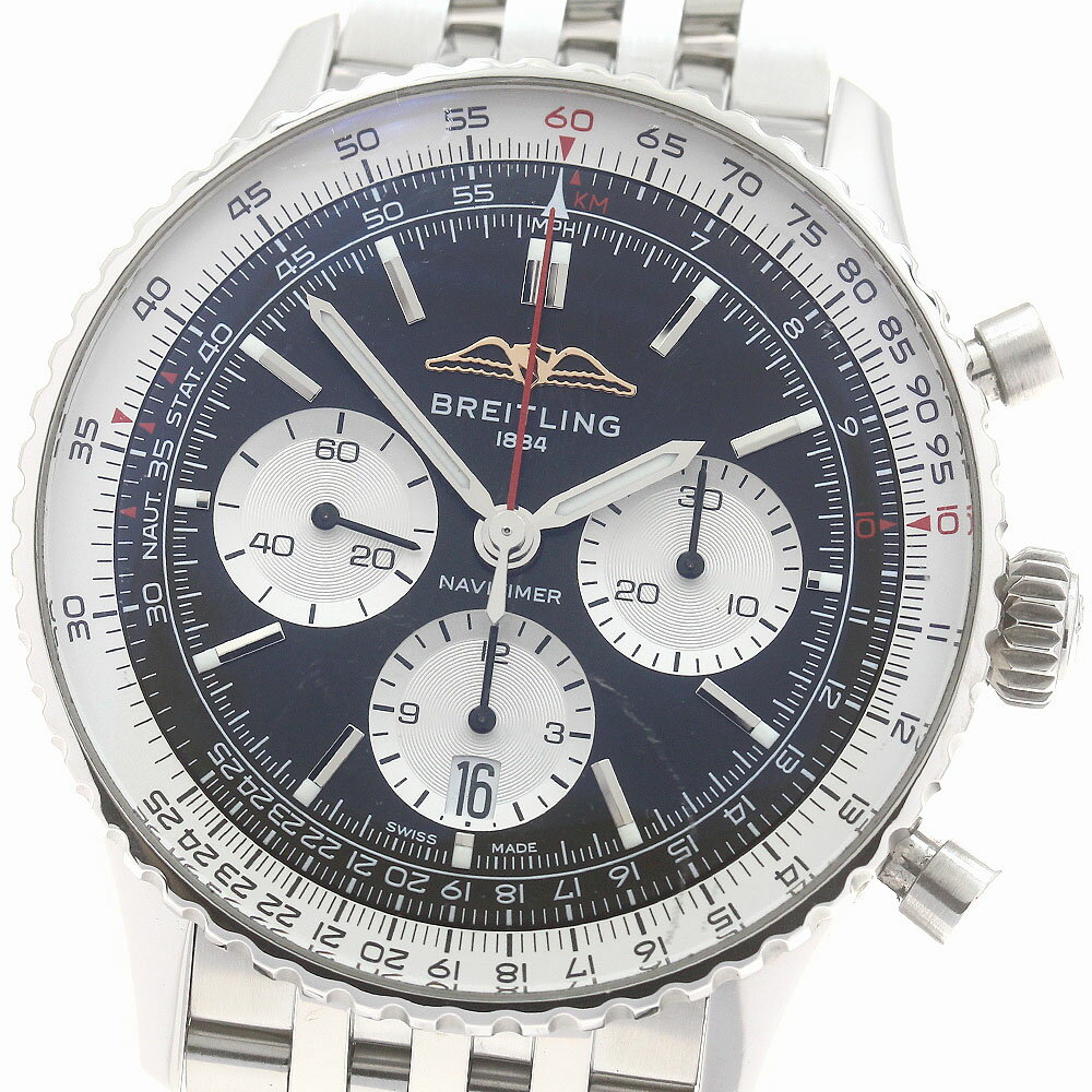 ブライトリング BREITLING AB0138 ナビタイマー 01 クロノグラフ43 自動巻き メンズ 良品 内箱・保証書付き_889569【中古】