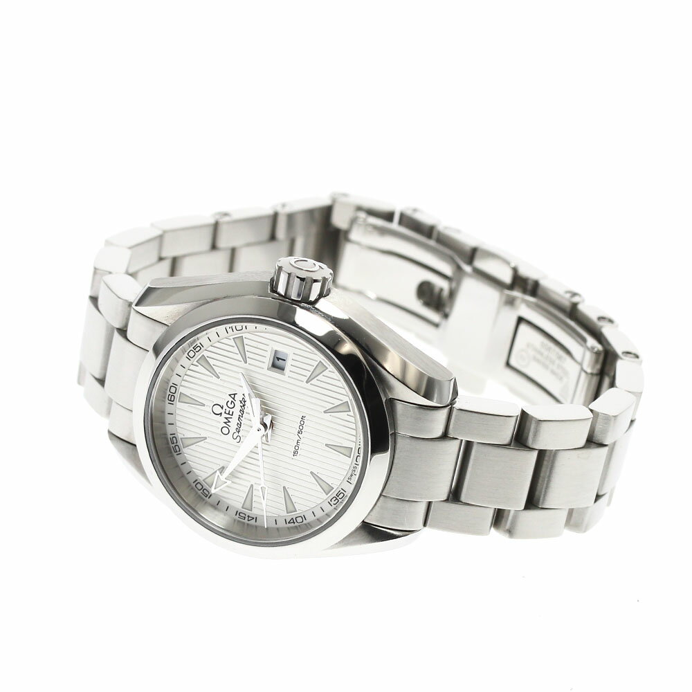 オメガ OMEGA 231.10.30.60.02.001 シーマスター アクアテラ デイト クォーツ レディース 良品 箱・保証書付き_889653【ev10】【中古】