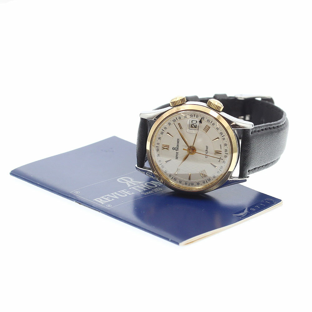 レビュートーメン REVUE THOMMEN 8318002 クリケット アラーム 1399本限定 手巻き メンズ 保証書付き_892571【中古】