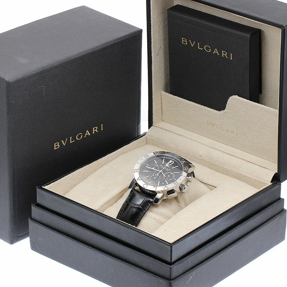 ブルガリ BVLGARI BB42SLCH ブルガリブルガリ クロノグラフ 自動巻き メンズ 箱・保証書付き_889323【中古】
