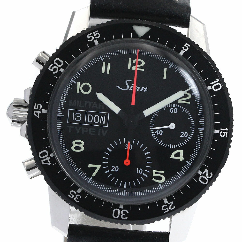 ジン Sinn 103 ミリタリー タイプ4 クロノグラフ デイデイト 自動巻き メンズ 良品 箱付き_894787【中古】