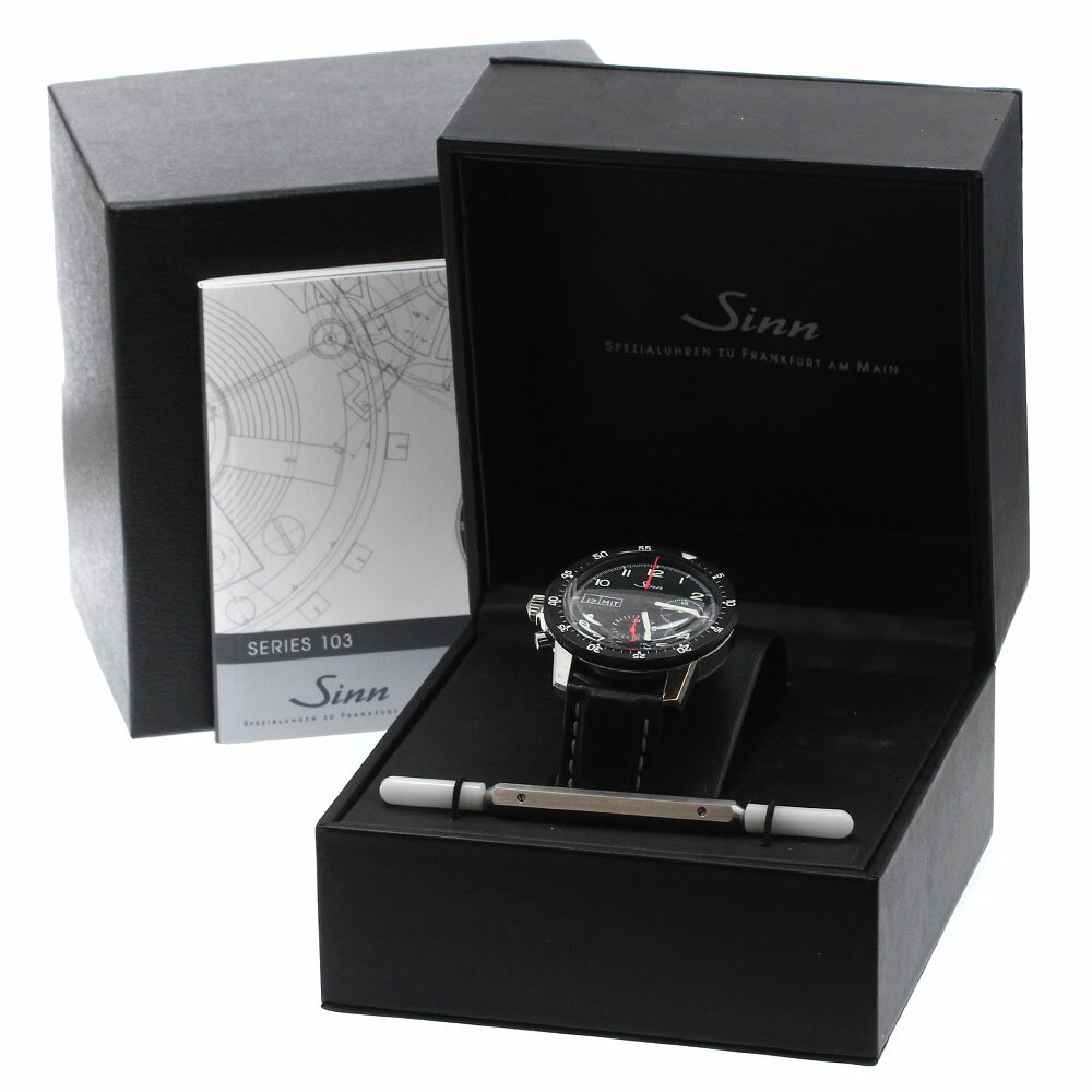 ジン Sinn 103 ミリタリー タイプ4 クロノグラフ デイデイト 自動巻き メンズ 良品 箱付き_894787【中古】