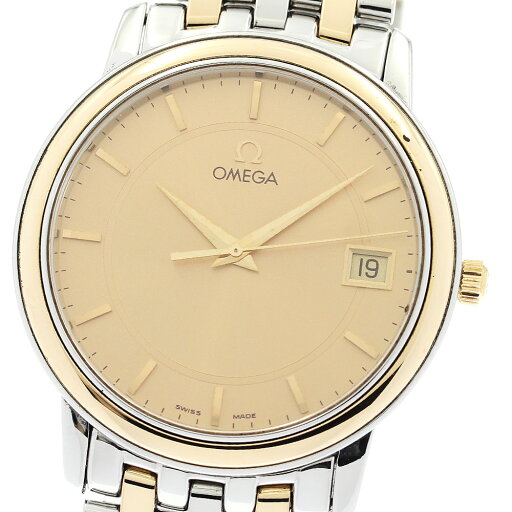 オメガ OMEGA 4310.11 デビル プレステージ YGコンビ デイト クォーツ メンズ _889286【中古】 オメガ OMEGA 4310.11 デビル プレステージ YGコンビ デイト クォーツ メンズ _889286【中古】