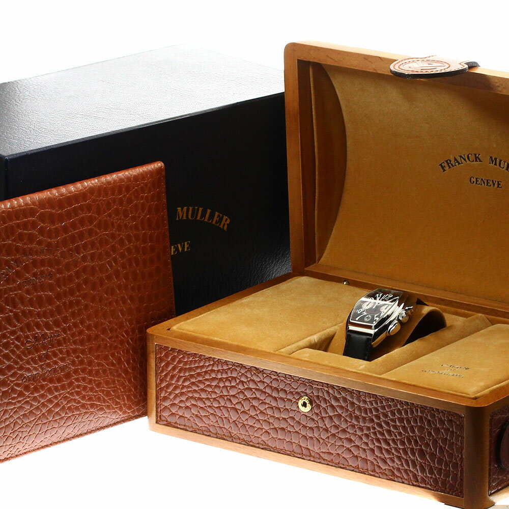 フランクミュラー FRANCK MULLER 8005CC コンキスタドール クロノグラフ 自動巻き メンズ 良品 箱・保証書付き_896366【中古】