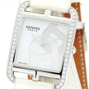 エルメス HERMES CC3.730 ケープコッド シェーヌダンクル ジョワイエ ダイヤベゼル クォーツ メンズ 箱付き_897193【中古】