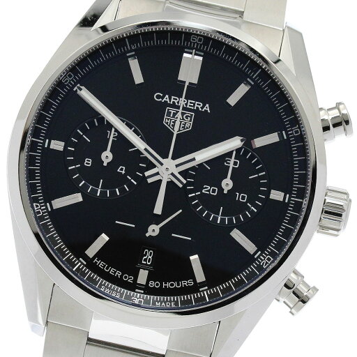 タグホイヤー TAG HEUER CBN2010-0 カレラ キャリバーホイヤー02 クロノグラフ 自動巻き メンズ 極美品 箱・保証書付き_896865【中古】 タグホイヤー TAG HEUER CBN2010-0 カレラ キャリバーホイヤー02 クロノグラフ 自動巻き メンズ 極美品 箱・保証書付き_896865【中古】