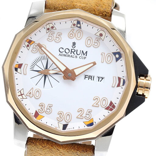 コルム CORUM 947.931.05 アドミラルズカップ コンペティション 48 スモールセコンド デイデイト 自動巻き メンズ 保証書付き_839113【中古】 コルム CORUM 947.931.05 アドミラルズカップ コンペティション 48 スモールセコンド デイデイト 自動巻き メンズ 保証書付き_839113【中古】