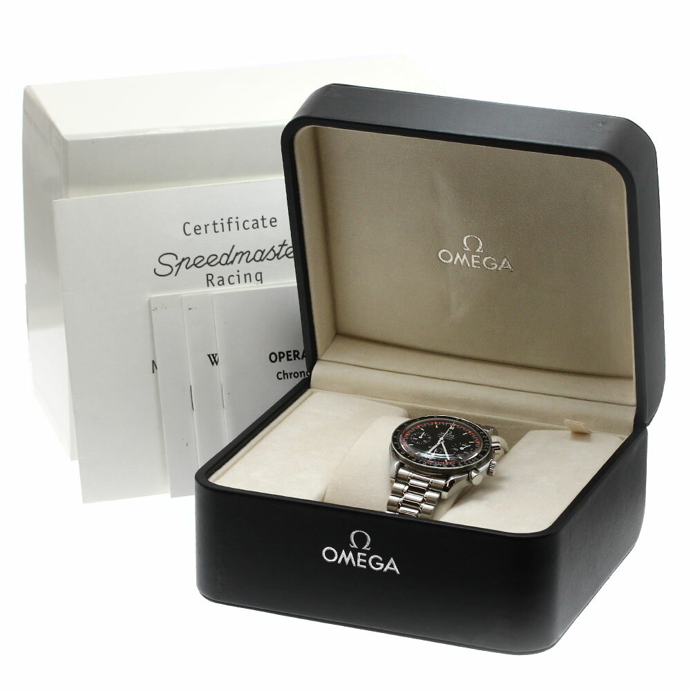 オメガ OMEGA 3518.50 スピードマスター レーシング ワールドチャンピオン2000 シューマッハモデル 自動巻き メンズ 箱付き_894177【中古】
