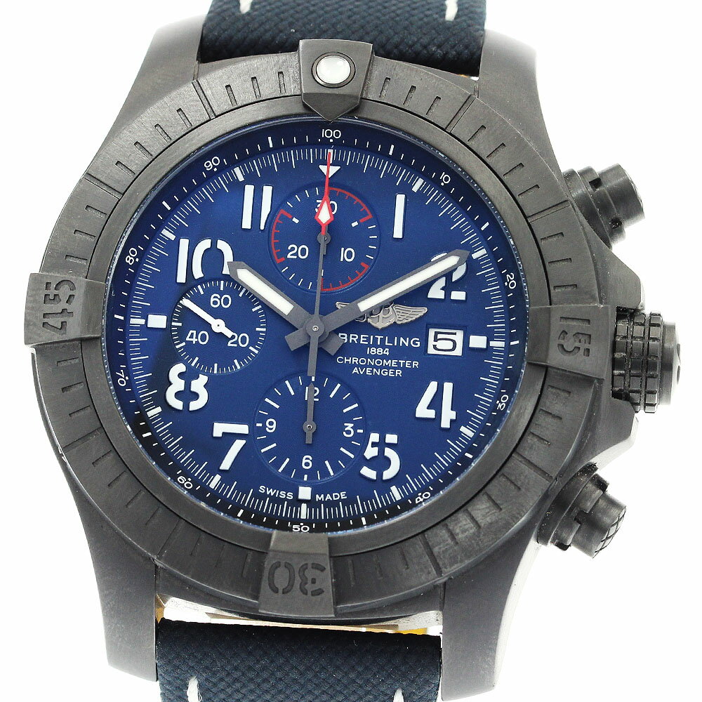 ブライトリング BREITLING V13375 スーパーアベンジャー48 ナイトミッション クロノグラフ デイト 自動巻き メンズ 美品 箱保付き_897319【中古】