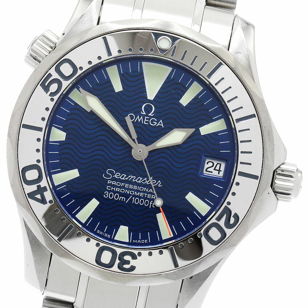 オメガ OMEGA 2253.80 シーマスター300 デイト 自動巻き ボーイズ 良品 _891931【中古】