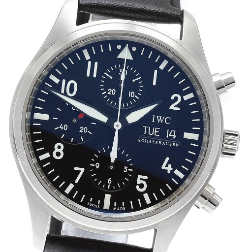 IWC IWC SCHAFFHAUSEN IW371701 パイロットウォッチ デイデイト クロノグラフ 自動巻き メンズ 良品 保証書付き_898083【中古】 IWC IWC SCHAFFHAUSEN IW371701 パイロットウォッチ デイデイト クロノグラフ 自動巻き メンズ 良品 保証書付き_898083【中古】