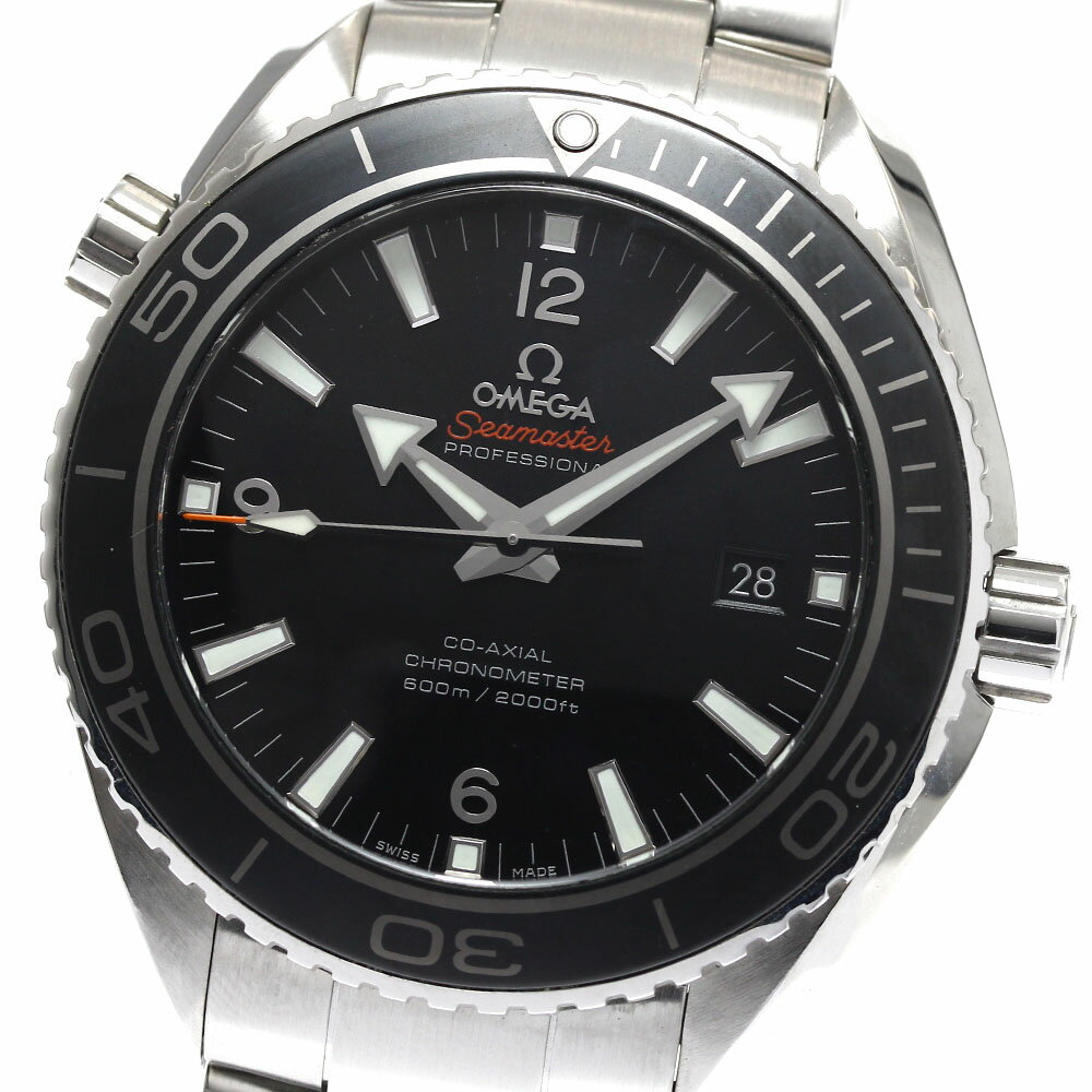 オメガ OMEGA 232.30.46.21.01.001 シーマスター プラネットオーシャン デイト 自動巻き メンズ 良品 保証書付き_898764【中古】