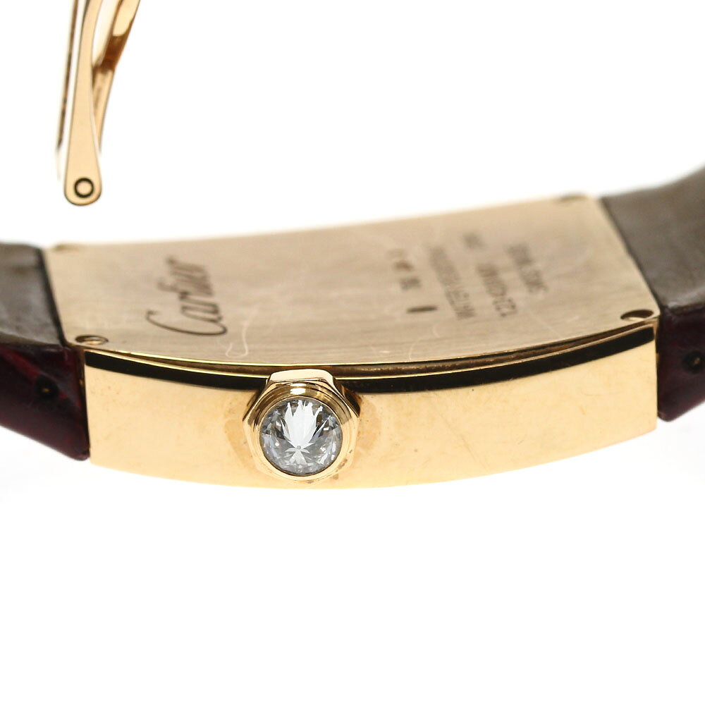 カルティエ CARTIER WE600551 ラドーニャ K18PG ダイヤベゼル クォーツ レディース...