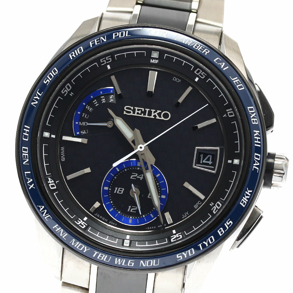 セイコー SEIKO SAGA261/8B63-0AN0 ブライツ デイデイト ソーラー電波 メンズ 美品 箱付き_900502【中古】