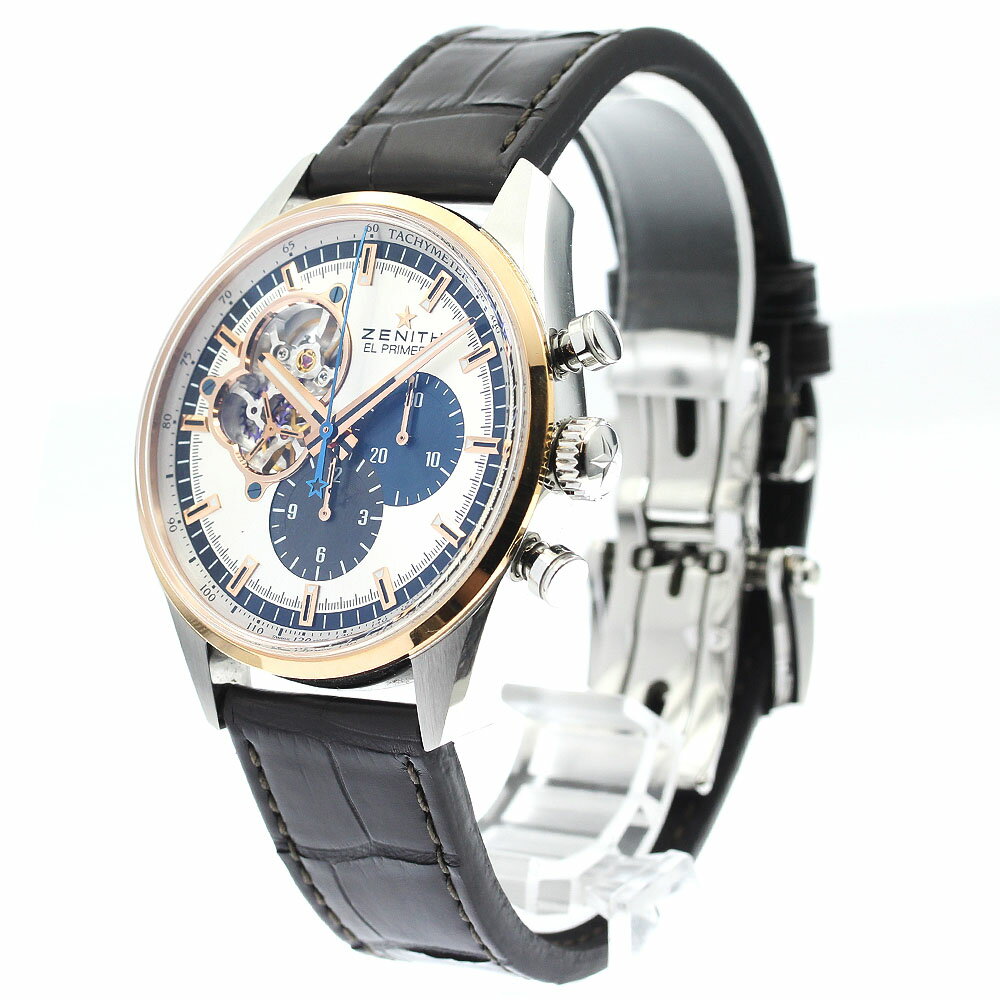 ゼニス ZENITH 51.2080.4061/69.C494 エルプリメロ クロノマスター オープン 自動巻き メンズ 箱・保証書付き_899305【中古】