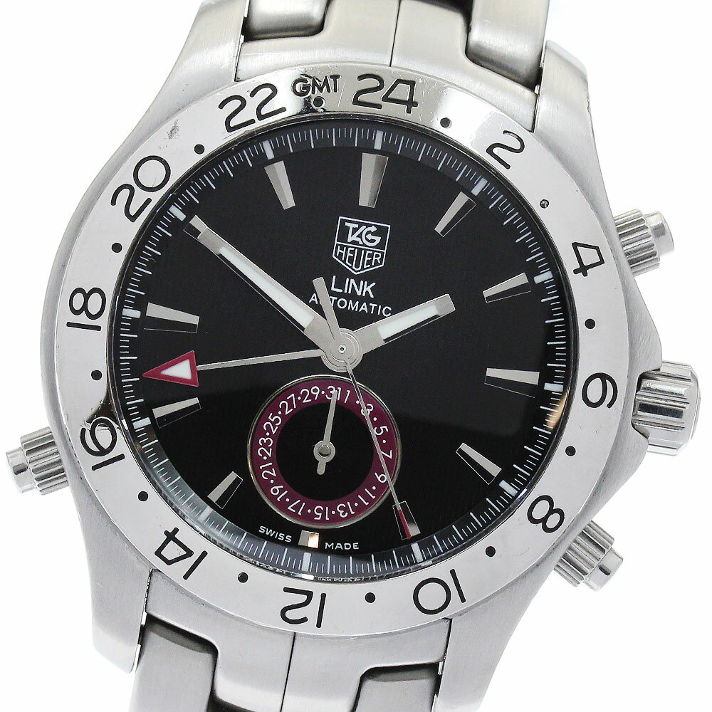 タグホイヤー TAG HEUER WJF2115 リンク GMT デイト 自動巻き メンズ 保証書付き_893584【中古】