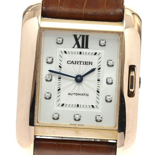 カルティエ CARTIER WJTA0006 タンク アングレーズ LM K18PG 11Pダイヤ 自動巻き メンズ _808767【中古】 カルティエ CARTIER WJTA0006 タンク アングレーズ LM K18PG 11Pダイヤ 自動巻き メンズ _808767【中古】