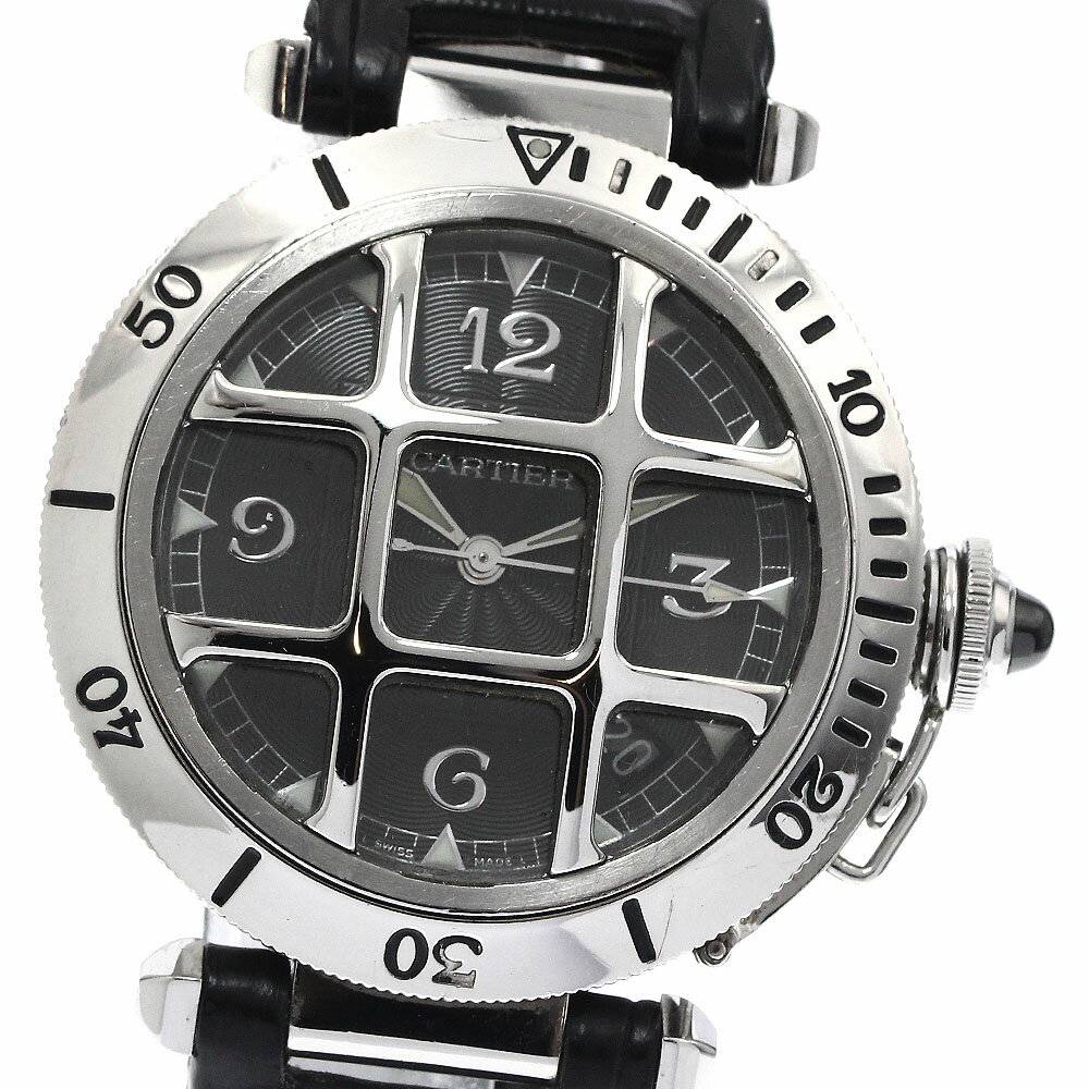 カルティエ CARTIER W3106255 パシャ38 N950 コンベックスグリッド PTベゼル 自動巻き メンズ 保証書付き_896807【中古】
