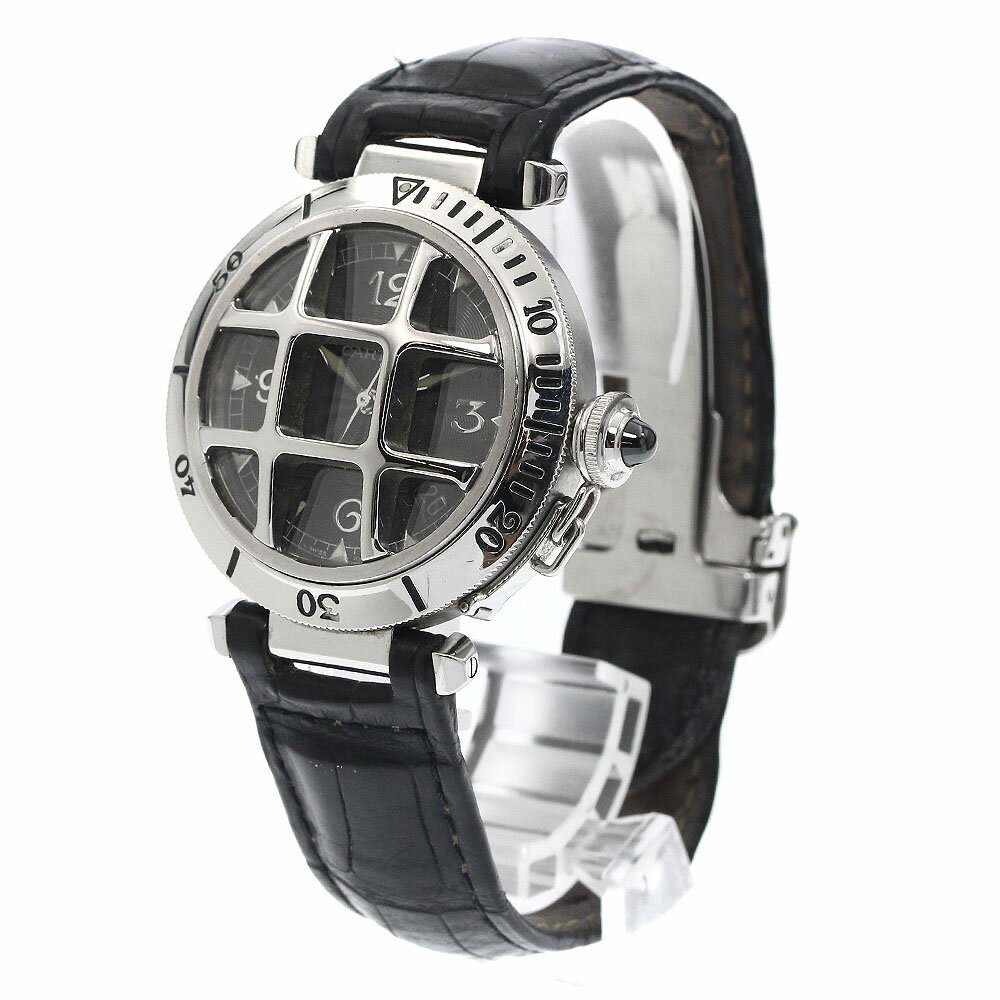 カルティエ CARTIER W3106255 パシャ38 N950 コンベックスグリッド PTベゼル 自動巻き メンズ 保証書付き_896807【中古】