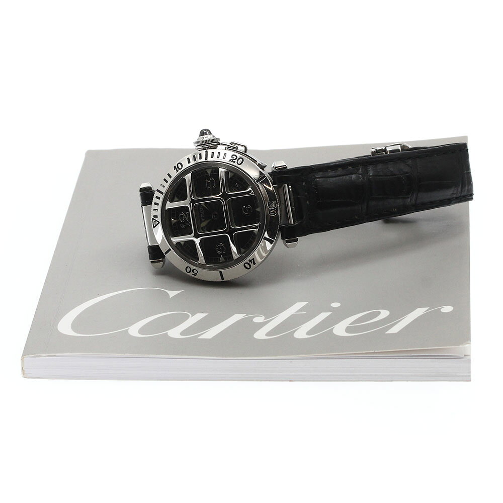 カルティエ CARTIER W3106255 パシャ38 N950 コンベックスグリッド PTベゼル 自動巻き メンズ 保証書付き_896807【中古】