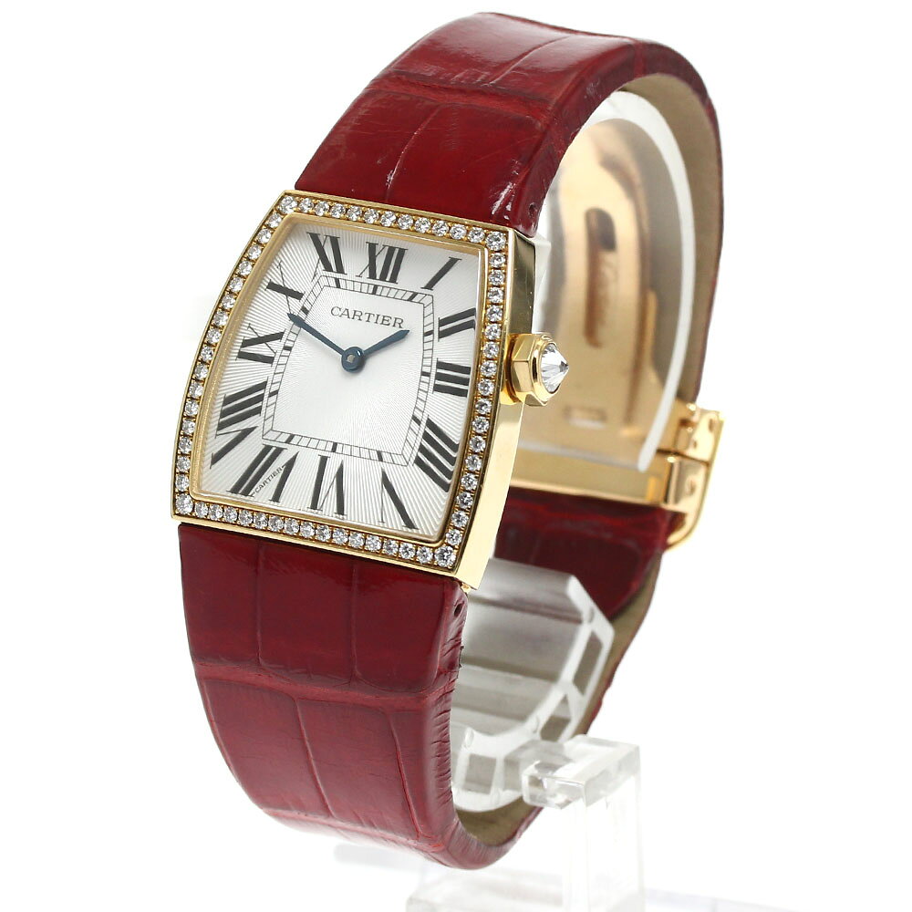 カルティエ CARTIER WE600251 ラドーニャ K18YG ダイヤベゼル クォーツ レディース...
