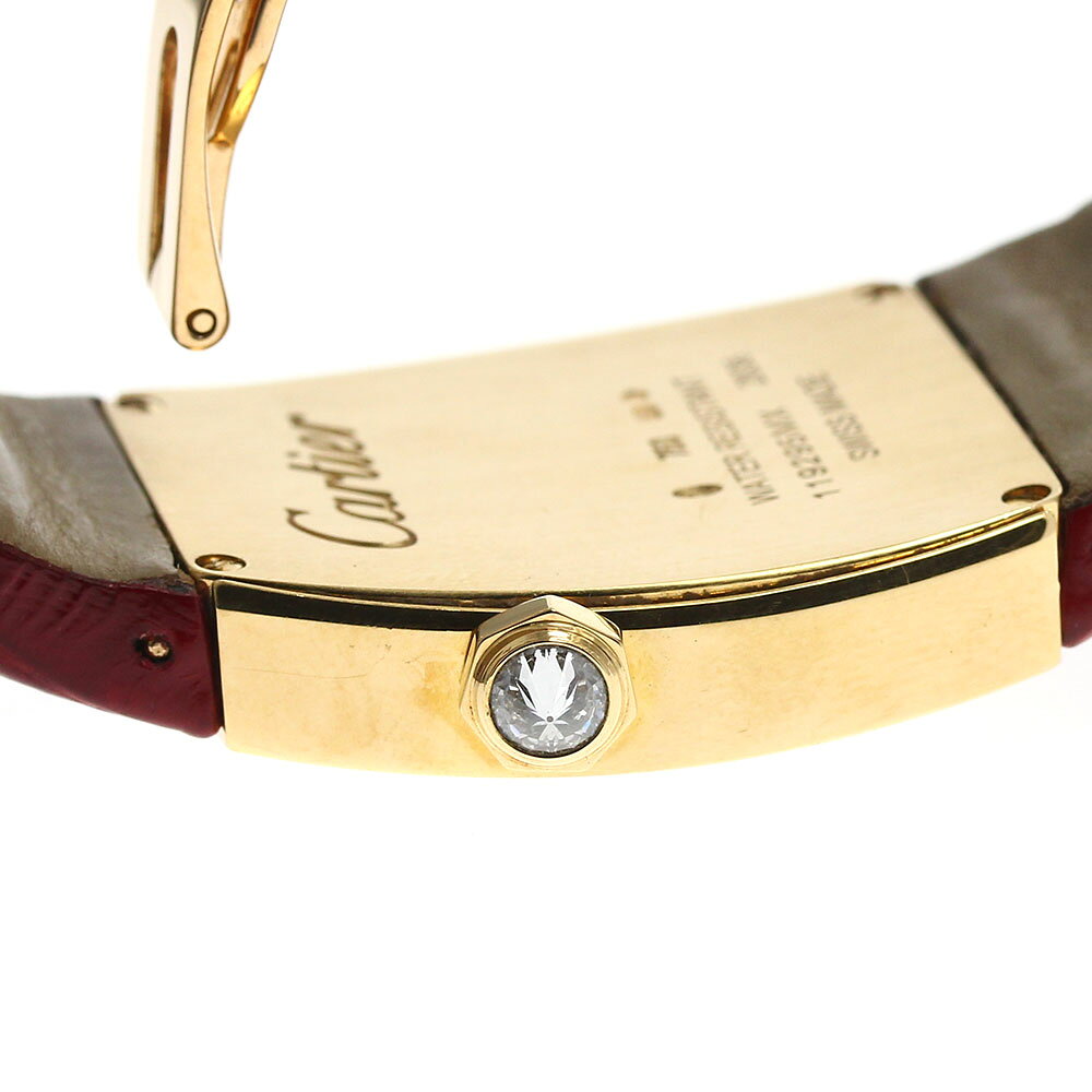 カルティエ CARTIER WE600251 ラドーニャ K18YG ダイヤベゼル クォーツ レディース...