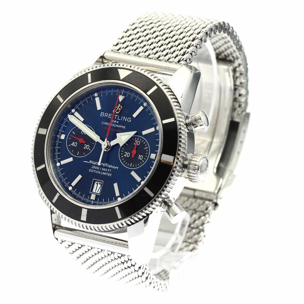 訳あり ブライトリング BREITLING A23320 スーパーオーシャン ヘリテージ クロノグラフ 世界限定1000本 自動巻き メンズ 保証書付き_888258【中古】