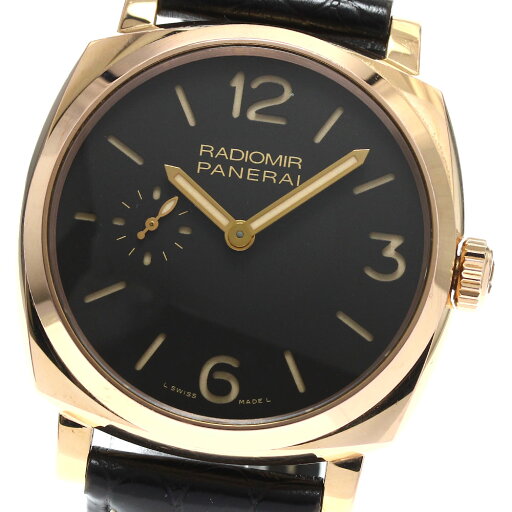 パネライ PANERAI PAM00513 ラジオミール 1940 オロロッソ K18PG 手巻き メンズ 保証書付き_892488【中古】 パネライ PANERAI PAM00513 ラジオミール 1940 オロロッソ K18PG 手巻き メンズ 保証書付き_892488【中古】