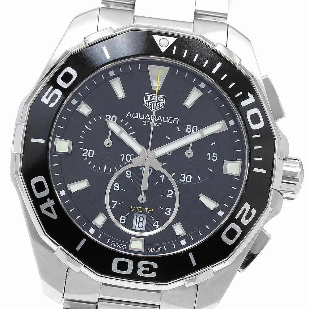 タグホイヤー TAG HEUER CAY111A アクアレーサー クロノグラフ クォーツ メンズ 保証書付き_894742【中古】