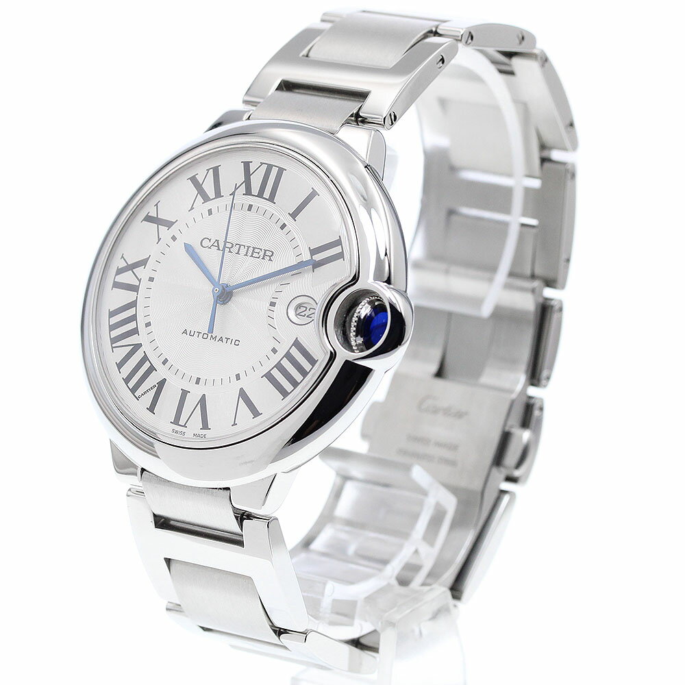 カルティエ CARTIER W69012Z4 バロンブルーLM デイト 自動巻き メンズ 良品 保証書...