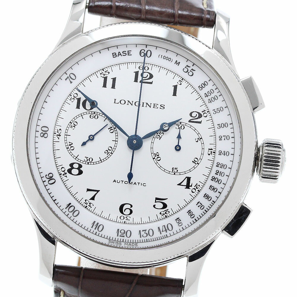 ロンジン LONGINES L2.730.4 リンドバーグ アトランティック ヴォヤージュ クロノグラフ 自動巻き メンズ _903342【中古】