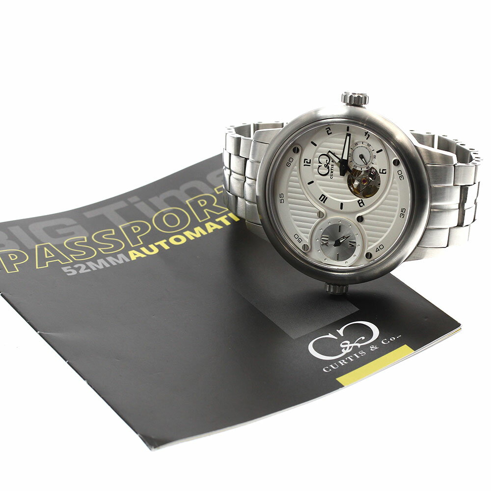 カーティスアンドコー Curtis& Co. SSW52 ビッグタイム パスポート デュアルタイム 自動巻き メンズ 保証書付き_904693【中古】