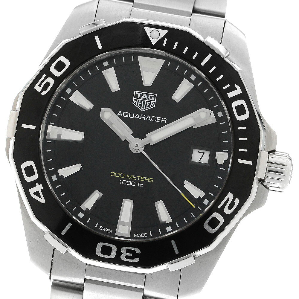 タグホイヤー TAG HEUER WAY111A アクアレーサー デイト クォーツ メンズ 保証書付き_903860【中古】