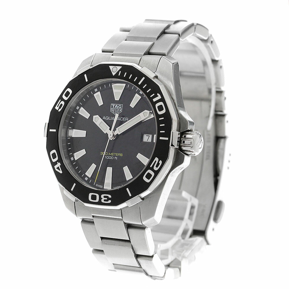 タグホイヤー TAG HEUER WAY111A アクアレーサー デイト クォーツ メンズ 保証書付き_903860【中古】