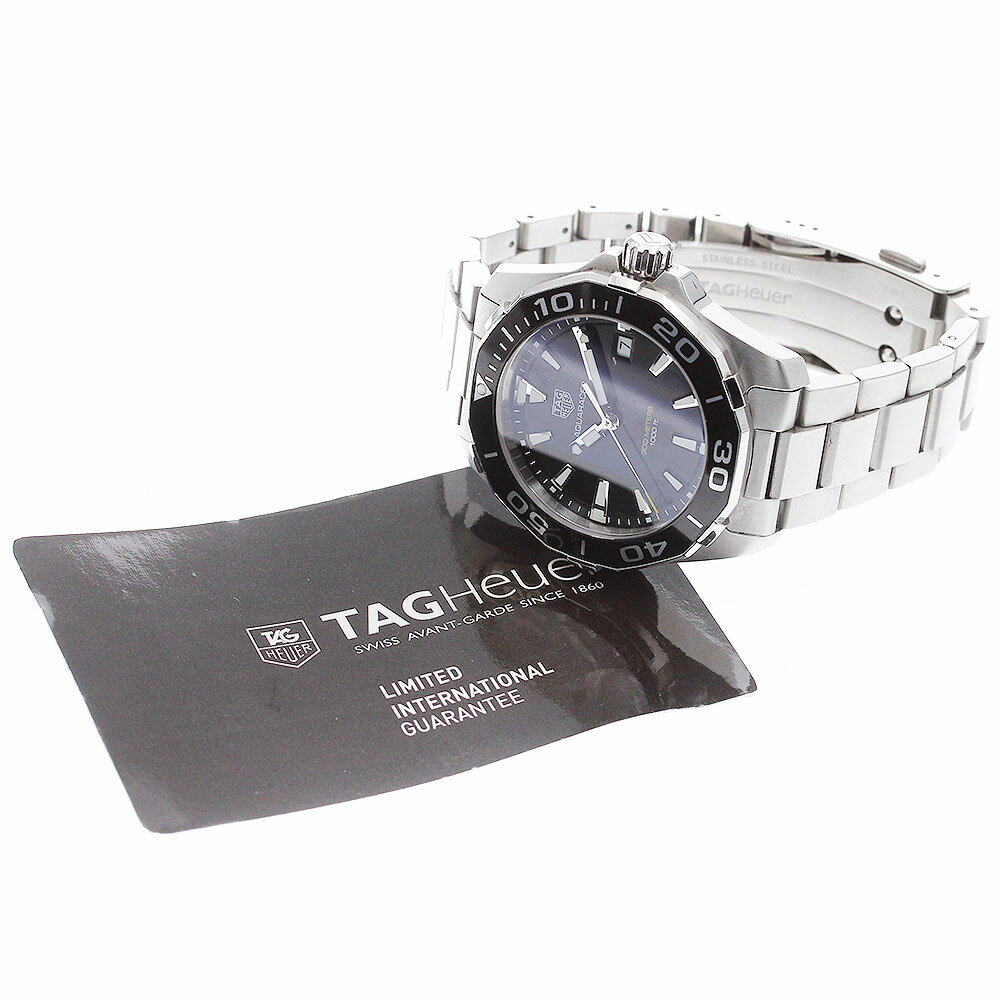 タグホイヤー TAG HEUER WAY111A アクアレーサー デイト クォーツ メンズ 保証書付き_903860【中古】