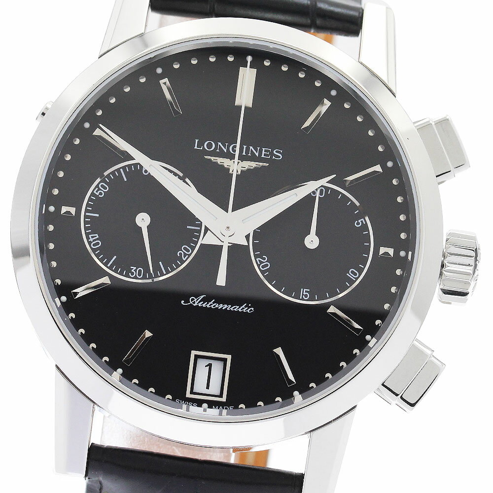 ロンジン LONGINES L4.829.4 ロンジン クロノグラフ デイト 自動巻き メンズ 未使用品 箱・保証書付き_905935【中古】