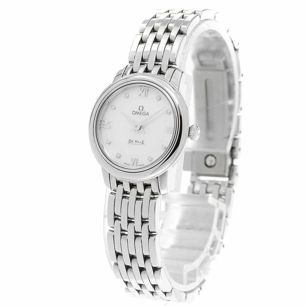 CLOSERのオメガ OMEGA 424.10.24.60.55.001 デビル プレステージ 8Pダイヤ クォーツ レディース 箱・保証書付き_907688【中古】｜アングル3