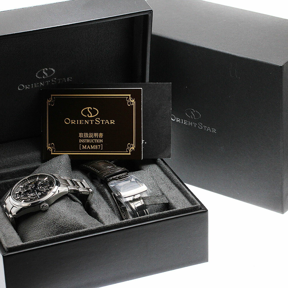 オリエント ORIENT F8B6-UAC0/RK-AZ0102N オリエントスター パワーリザーブ スモールセコンド 手巻き メンズ 箱・保証書付き_908351【中古】