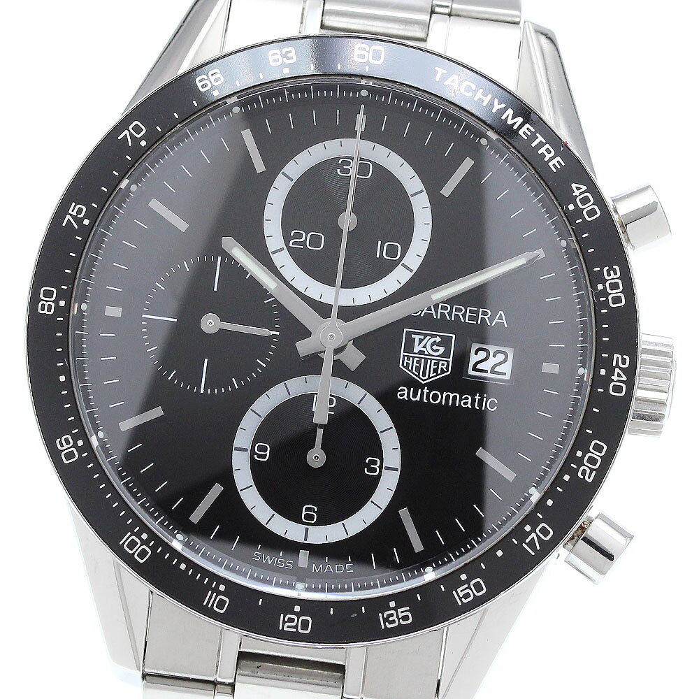 状態ランク 本体ランク AB ベルトランク AB+ 商品の状態 ガラス 僅かな擦り傷(コーティング) ケース 僅かな擦り傷、小さい打痕 ベゼル 僅かな擦り傷、小さい打痕 ベルト/ブレスレット 少しの擦り傷 針 僅かなシミ 文字盤 僅かなシミ(インデックス) 尾錠/バックル 少しの擦り傷 商品管理No. 898005　 038 250912 MA 商品の詳細 ブランド タグホイヤー/TAG HEUER モデル名 カレラ 性別 メンズ ケース素材 SS ベルト素材 SS 文字盤色 ブラック 機械タイプ 自動巻き Ref.No CV2010-4 シリアルNo EKN7*** 機能・特徴 デイト、クロノグラフ、スモールセコンド 付属品 保証書（カード） ケースサイズ(w) 約 41mm ベルトサイズ※1 約 17cm ラグ幅 20mm 日差 -6秒/日　※参考値 OH歴 弊社では実施しておりません。 保証書の情報 未記入 ※1：ベルトサイズとは、ケース部分も含めた総腕回りのサイズになります。 ※機械式時計の場合、姿勢差などの影響により日差が大きくなることも御座います。こちらの数値はあくまで参考値としてお考え下さい。日差が大きいからという理由での返品や無償修理の対応は致しかねますので、ご理解の上ご入札下さい。 ※写真にて状態をご確認下さいませ。 ※USED品になりますので、ご理解頂ける方のご購入をお待ちしております。