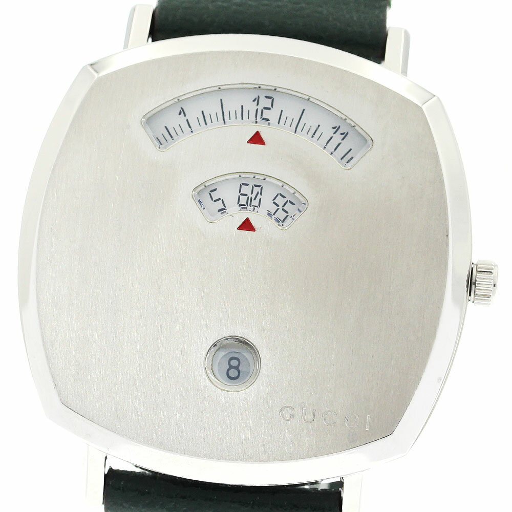 グッチ GUCCI 157.3 グリップウォッチ デイト クォーツ メンズ 極美品 _909542【中古】