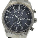 シチズン CITIZEN AT8287-62E アテッサ HAKUTO-Rコラボ エコドライブ ソーラー電波 メンズ 極美品 箱・保証書付き_909776【中古】