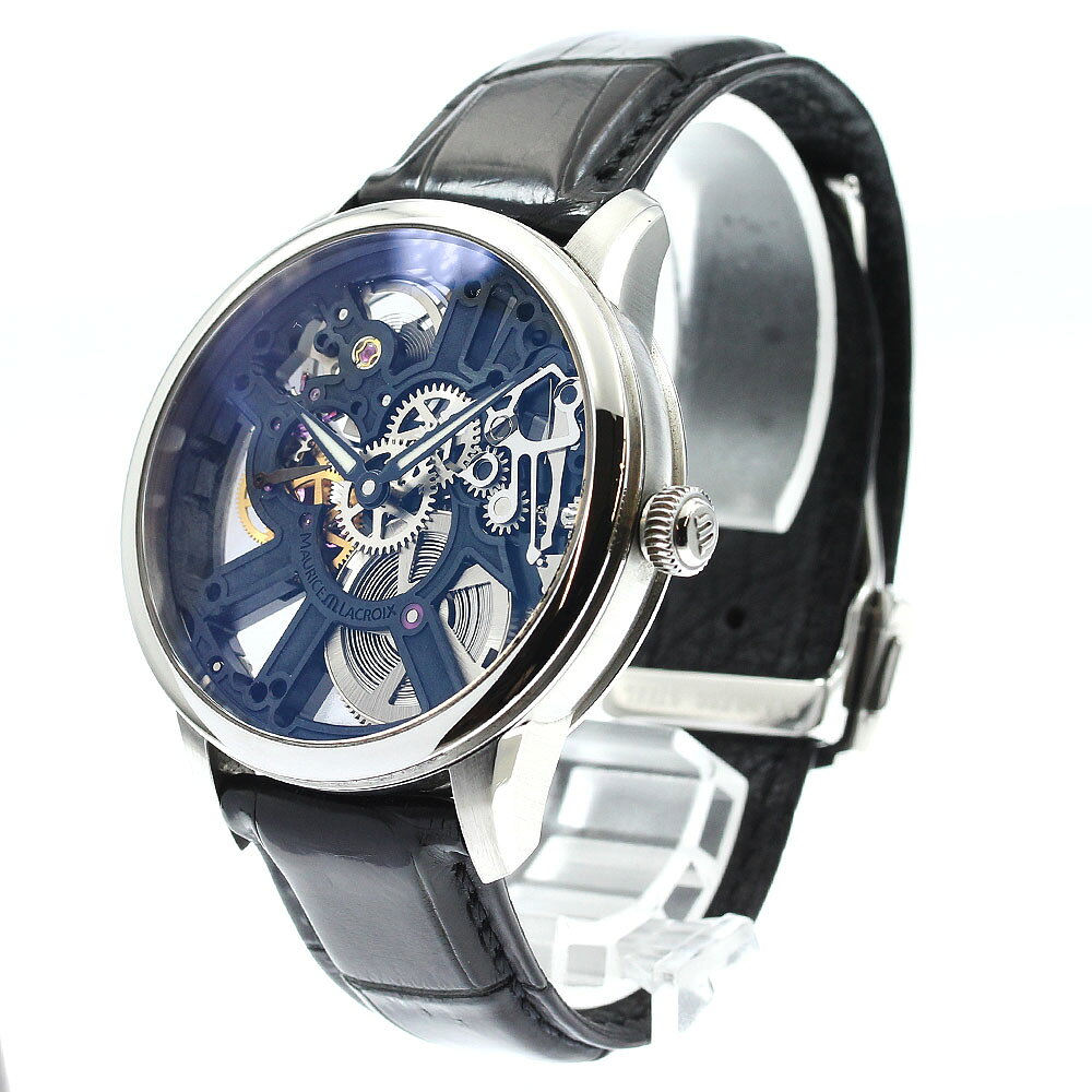 CLOSERのモーリスラクロア MAURICE LACROIX MP7228 マスターピース スケルトン 手巻き メンズ 良品 _909667【中古】｜アングル2